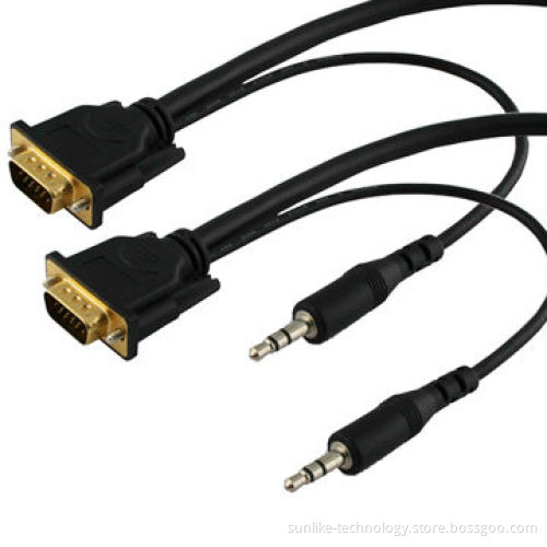 VGA Cable with PE Insulation, 85% Coverage and Molding Type